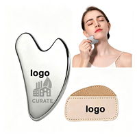 Outil de massage facial en acier inoxydable personnalisé en forme de cœur pour le soin de la peau du corps entier, relaxation musculaire, outil de beauté