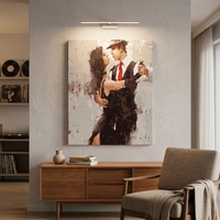 Kit de peinture par numéros, couple dansant romantique, peinture acrylique DIY pour adultes débutants, toile en lin 40x50cm