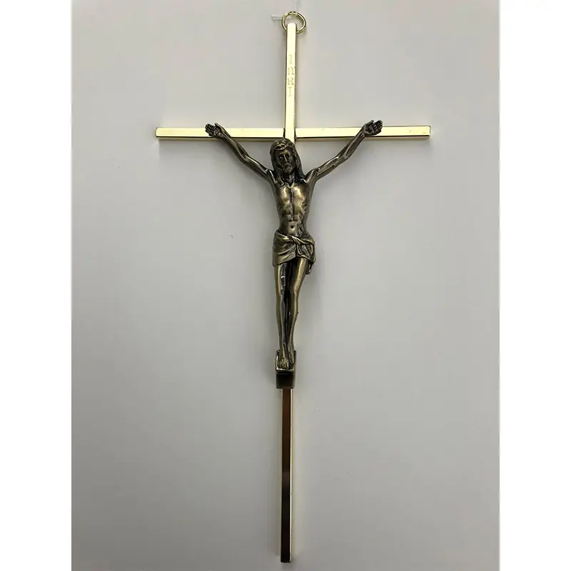 Design personalizado exclusivo aço zinco liga Multi funcional Metal artesanato Antique bronze cobre Christian presentes Jesus Crucifixo Cruz