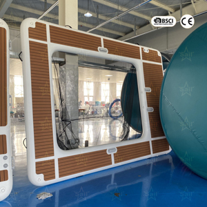 Plateforme flottante gonflable sur mesure pour <span class=keywords><strong>piscine</strong></span>, protection pour <span class=keywords><strong>piscine</strong></span>, plateforme flottante en Drop Stitch pour la mer et l'océan - Product Image 2