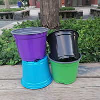 Échantillon gratuit de pots de fleurs de plusieurs tailles, grand pot de fleurs en plastique de couleur blanche, pot de plantes de pépinière de jardin