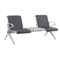 Banc d'attente de luxe pour aéroport, mobilier de salle d'attente, chaise d'attente avec coussin en PU pour hôpital