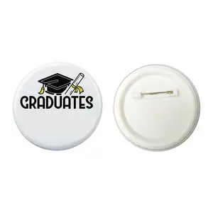 Perno personalizzato personalizzato a forma rotonda in latta souvenir pin metallo latta 58mm classe di 2022 pulsante badge graduazione