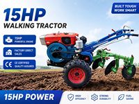 Changfa 12HP 15HP 18HP multifuncional caminar Tractor disco arado 2WD rueda cultivador granja mano Tractor núcleo componentes caja de cambios