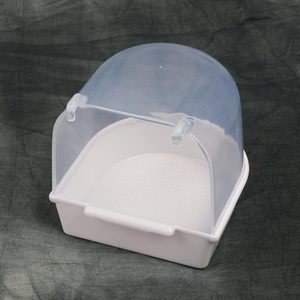 Grande scatola da bagno ecologica a prova di schizzi per Budgerigar Lovebird Starling realizzato in plastica-bacinella da bagno per uccelli - Product Image 2