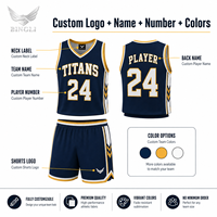 Seragam Basket Sekolah Custom, Jersey & Celana Pendek, Sablon Logo Tim Dewasa, 100% Polyester, Bernapas, MOQ 1, Supplier Pabrik, Cepat