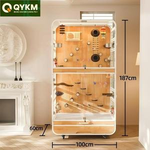 Cage pour perroquets personnalisable Grande maison <span class=keywords><strong>d</strong></span>'oiseau en bois Fabricant <span class=keywords><strong>Prix</strong></span> de gros pour Ara Cacatoès Villa écologique Volière - Product Image 1