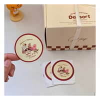 Autocollants d'Anniversaire Personnalisés Vintage Mignons pour Fête, Étiquettes Cadeaux Imperméables pour Emballage et Décoration