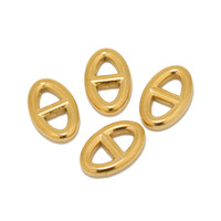 5 pièces/sac Pendentif lettre en acier inoxydable plaqué or 18 carats pour bracelet et collier DIY, accessoires de bijoux Hip Hop