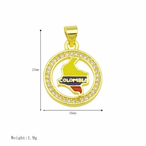 จี้โลหะเคลือบทอง 18K ประดับเพชรซิร์คอนรูปโล่สโมสรฟุตบอล <span class=keywords><strong>HD88</strong></span> สำหรับสร้อยข้อมือ สร้อยคอ ขายส่งอุปกรณ์ทำเครื่องประดับ - Product Image 6