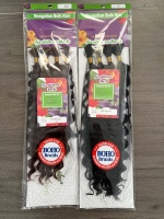 4x Extensions de cheveux synthétiques haute température à trame unique de 20 pouces pour tressage, tresses au crochet style bohème, ondulations profondes, bouclées en vrac, ondulées effet mouillé, Yaki