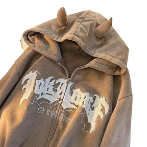 <span class=keywords><strong>Felpa</strong></span> da uomo <span class=keywords><strong>con</strong></span> <span class=keywords><strong>cappuccio</strong></span> ricamato e <span class=keywords><strong>cappuccio</strong></span> <span class=keywords><strong>con</strong></span> <span class=keywords><strong>corna</strong></span> <span class=keywords><strong>con</strong></span> Logo Streetwear <span class=keywords><strong>con</strong></span> Applique personalizzate <span class=keywords><strong>con</strong></span> ricamo in ciniglia - Product Image 1