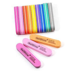 90x20mm Mini tampon dosya kısa tırnak törpüsü zımpara sünger Eva 9 renkler stok kum dosya ve tamponlar pembe - Product Image 6
