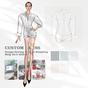 AOXI <strong>Fashion</strong> Garment Factory Brand Logo <strong>Designer</strong> Premium Wholesale Summer Dress Women <strong>Clothes</strong> Y2k Clothing Manufacturers Custom - Product Image 1