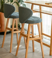 Chaises de Bar hautes Antique industriel Vintage rustique arrière comptoir de cuisine pas cher tabouret haut en bois moderne en cuir en bois massif