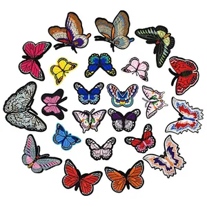 Patch papillon brodé mignon pour vêtements/patchs appliqués brodés personnalisés