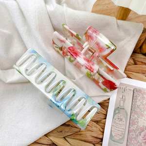 Lot de pinces à cheveux rectangulaires faites à la main pour l'été, motif personnalisé, style mignon, cerises, pour femmes - Product Image 4