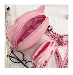 Lager <span class=keywords><strong>2</strong></span> Größe Kreative Cartoon Kt Katze Brieftasche Silikon Schlüssel tasche Headset Aufbewahrung tasche Kid's Silikon Brieftasche - Product Image 2