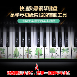 Piano Keyboard Sticker 88/61/49 <b>Key</b> Waterproof PVC Musical Note <b>Label</b> For Electronic Piano Roll Up Keyboard - Product Image 5