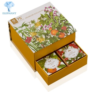 Custom Luxury Food Grade Art Design Paper Packaging With Dividers Mooncake Gift Packaging <b>Box</b> - Product Image 1