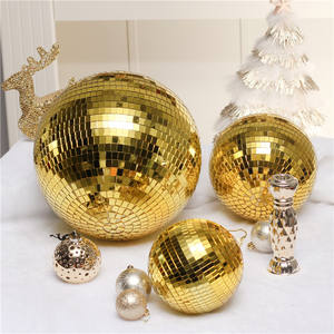 गर्म बिक्री 30 सेमी डिस्को स्टाइल मिरर बॉल क्रिसमस डे होम और पार्टी सजावट आभूषण - Product Image 4