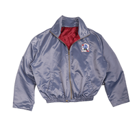 Veste Premium en Nylon Brillant pour Homme et Femme, Modèle Court et Large avec Broderie, Style Universitaire, Collection Automne