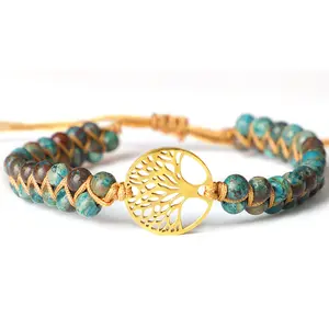 Nueva pulsera regalos hilo de cera trenzado arroz cuenta pulsera Bohemia Margarita girasol tortuga Shell pulsera mujeres