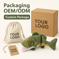 Fournisseur direct d'usine, jouet en peluche pour animaux de compagnie en coton personnalisé, mignon, en forme de poisson, fabricant OEM ODM, jouet pour chien et chat, étiquette privée, emballage personnalisé avec logo