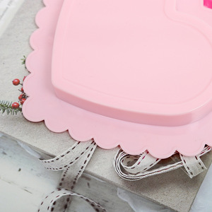Heart Shape Jewelry Box For Girls Pink And Rose Red Customizable Storage Case With Bowknot Design - Product Image 2