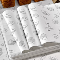 Papier d'emballage personnalisé pour pain sandwich hamburger Papier sulfurisé écologique Papier sulfurisé Papier alimentaire jetable huilé