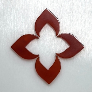 Grande coquille de nacre blanche naturelle, taille 40x40x2mm, fleur de trèfle <span class=keywords><strong>Robert</strong></span>, pierres précieuses en nacre - Product Image 2