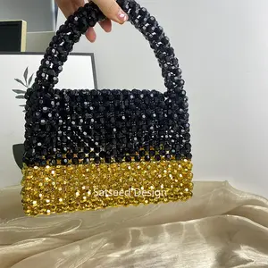 Tendance personnalisée <span class=keywords><strong>noir</strong></span> or mode perlé sacs femmes sac à main Banquet fête sac sacs à main été 2025 <span class=keywords><strong>Tot</strong></span> sacs pour femmes concepteur - Product Image 4