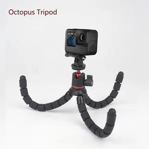 Wholesale New Design Silicone Bluetooth Flexible Sponge Octopus Tripod Holder Cameras Go Pro Tripod Mobile Portable Outdoor