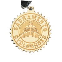Médaille en bois personnalisée, écologique, ronde, gravée au laser, pour les courses de triathlon, de marathon et de course à pied, souvenir