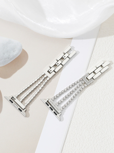 Reloj inteligente de tira de Metal de lujo Street Fashion Diamond Girls para <span class=keywords><strong>Apple</strong></span> <span class=keywords><strong>Watch</strong></span> 8 7 6 SE 5 <span class=keywords><strong>4</strong></span> 49mm 45mm 44mm 42mm <span class=keywords><strong>38mm</strong></span> Band - Product Image 4