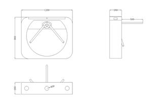 Entrance And Exit Gate Card Swipe Access Control Tripod turnstile Gate - Product Image 3