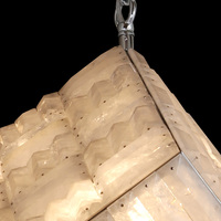 Luminaire suspendu en cristal de roche naturel Rubik's Cube moderne et créatif, lumière LED décorative pour hôtel, villa, salon, chambre à coucher