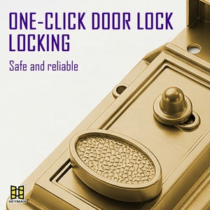 KEYMAN Security High Safety Rim <strong>Door</strong> Lock Night Latch Brass Cylinder Thumb Turn Rim <strong>Deadlock</strong> Interior <strong>Door</strong> Deadbolt Lock - Product Image 3
