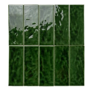 Piastrella Verde Goa 7,5 X 20 Cm Lucida con Bordi Irregolari - Product Image 2