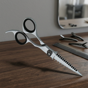 Dès que possible 6 "écologique professionnel droitier en acier inoxydable à long manche ciseaux de coiffeur ensemble amincissement texturisant beauté - Product Image 5