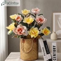 Kunstzijde Magnolia Bloemen Tak Kunstbloemenarrangement Lange Steel voor Bruiloft Huisdecoratie