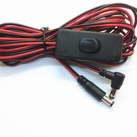 Câble d'alimentation cc personnalisé DC5521 5525 câble cc 5.5mm * 2.1mm avec interrupteur pour lampe à LED