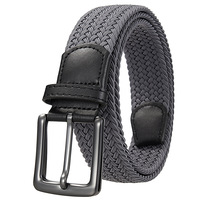 Ceinture tressée en polyester pour homme, longueur 70-135 cm, avec boucle ardillon en alliage, personnalisable avec logo imprimé, pour le golf, décontractée ou habillée, ajustable sur mesure