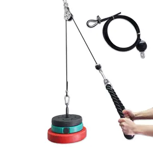 Máquina de Cable de polea de Fitness para el hogar equipo de gimnasio integrado, Kit de banda de resistencia, banda de ejercicio, cuerda de tríceps para máquina de Lat