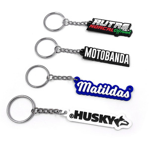 QY Customized PVC soft rubber <b>keychains</b> logo gift pendants rubber key chains and flat <b>keychains</b> - Product Image 5