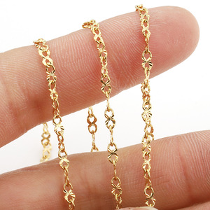 Cadena de Acero Inoxidable Chapada en Oro con Forma de Ocho, 2.3mm X 5mm, Cadena Geométrica para Clavícula, Material para Collar de Joyería DIY - Product Image 4