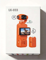 Cámara de Acción Portátil Naranja de 2 Pulgadas, 1080P, 32GB Micro SD, Batería de 1800mAh, Enfoque Fijo, IP67 Impermeable, Video con un Toque