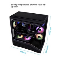 Boîtier de jeu E-sport Lianli Front Wing V100 ATX Full Tower, ARGB, support de refroidissement par eau 360, carte graphique préinstallée, côté