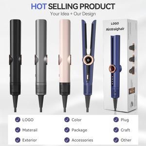 Professional High Speed Wet Dry Hair Dryer Straightener High-Speed Blowout Ionic Straight Lcd Display Airflow Hair Straightener