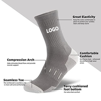 Chaussettes de sport en coton tricoté personnalisées avec conception et maquette GRATUITES, chaussettes athlétiques confortables et rembourrées, chaussettes de sport décontractées pour hommes